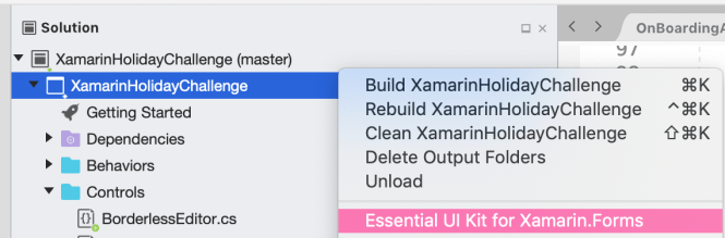 Essential UI Kit form xamarin